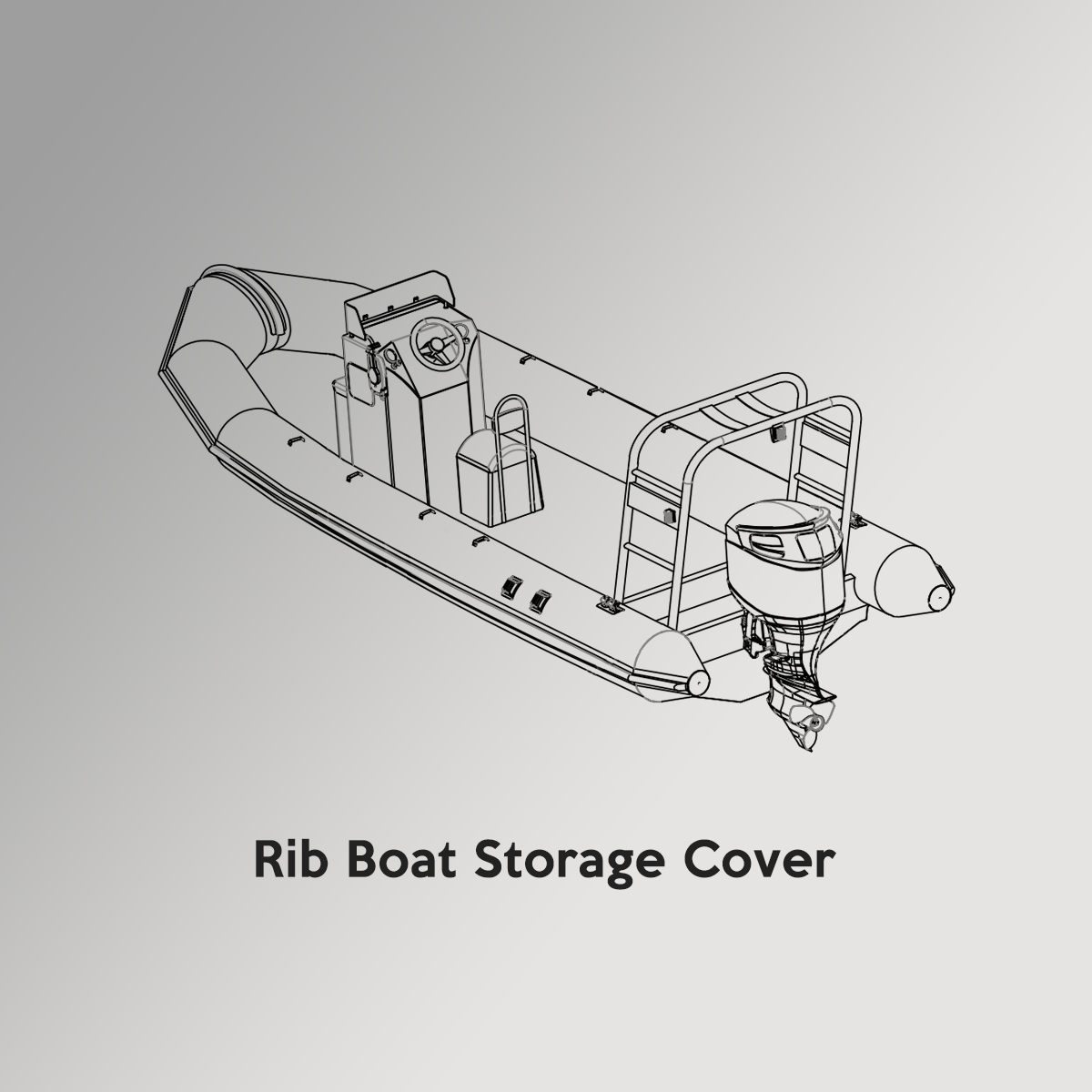 Rigid Hull Inflatable Boat Cover (Storage)