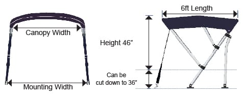 US 062 - 3 Bow Dimension Diagram