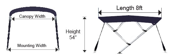 US 064 - 4 Bow Dimension Diagram