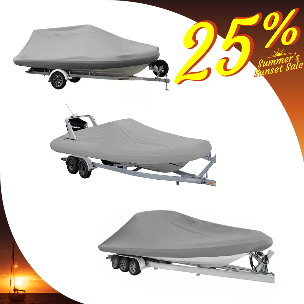 25% off Rigid Hull Inflatable Boat Covers