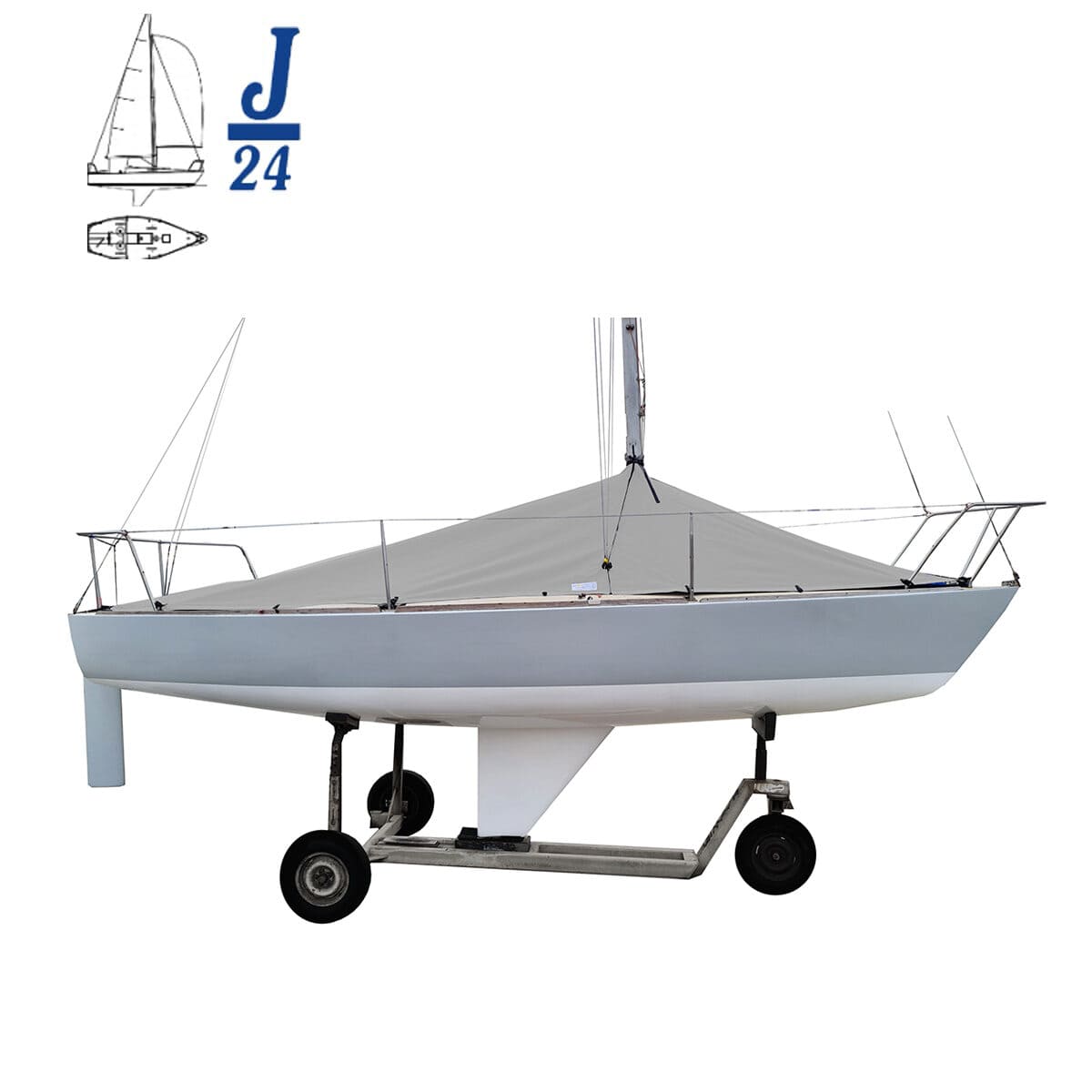 J24 with deck with Mast