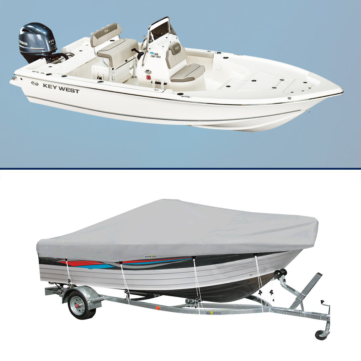Boat Cover for Key West – Bay Reef 188BR