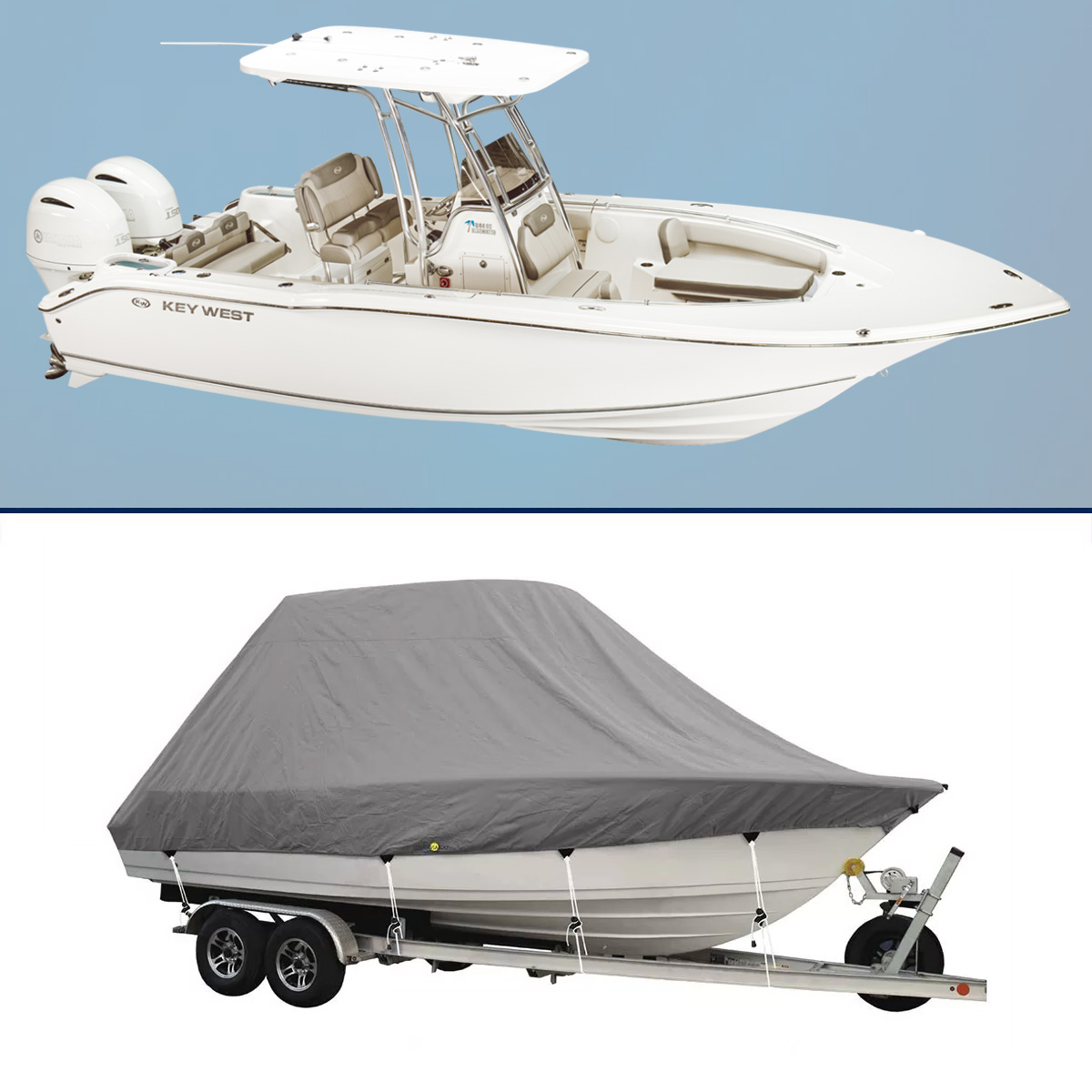 Boat Cover for Key West – Center Console 244CC